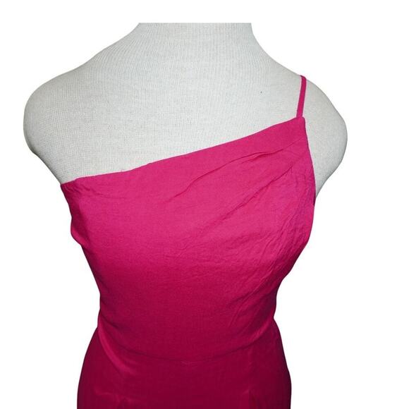 House of Harlow 1960 Pink One Shoulder Wide Leg Jumpsuit – Size Small - Picture 3 of 8